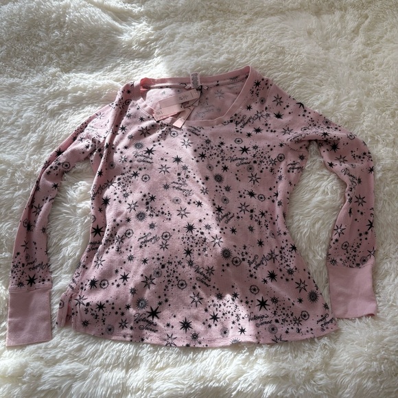 Victoria’s Secret pink black pajama set long sleeve sweats thermal NWT small - Picture 6 of 7